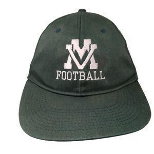 MV Football Strapback Hat Green OSFM Adjustable Embroidered Alleson